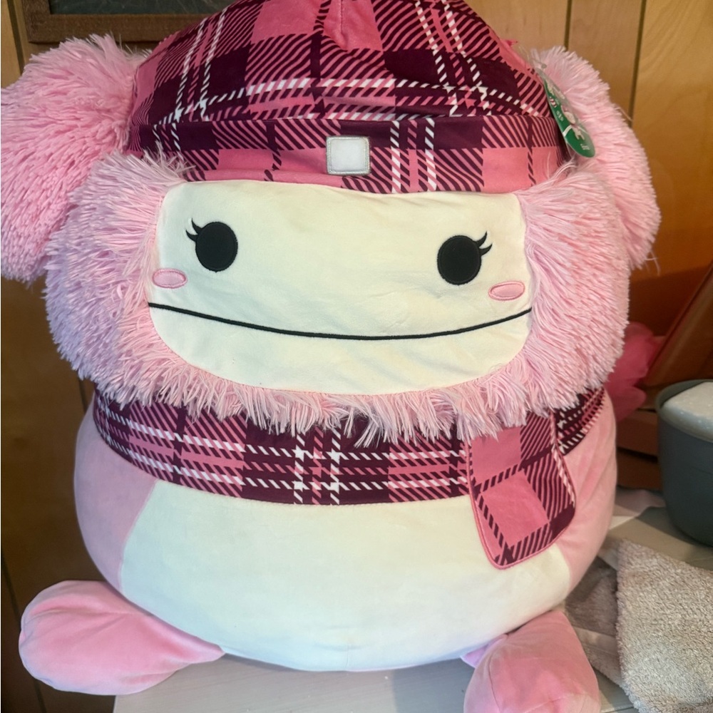 Squishmallows 24in Brina Bigfoot Christmas edition.